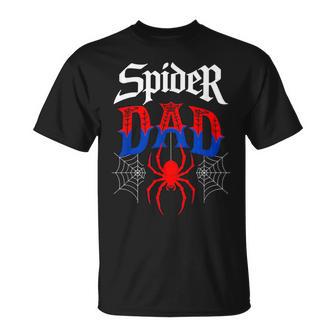 Matching Family Birthday Spider Web Dad Of The Birthday Boy T-Shirt - Monsterry