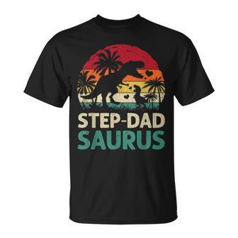 Mb Vintage Step-Dad Saurus Dino Father's Day Mother's T-Shirt - Monsterry