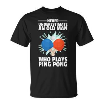 Mejor Ping Pong Diseño Hombres Papá Abuelo Jugador De Tenis De Mesa Camiseta unisex - Regaloses