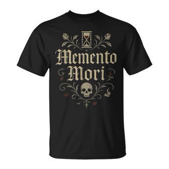 Memento Mori Reloj De Arena Cita Latina Filosofía Estoica Camiseta unisex - Regaloses