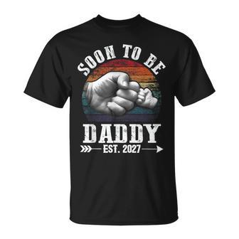 Mensoon To Be Daddy 2027 Retro Embarazo Anuncio Papá Camiseta unisex - Regaloses