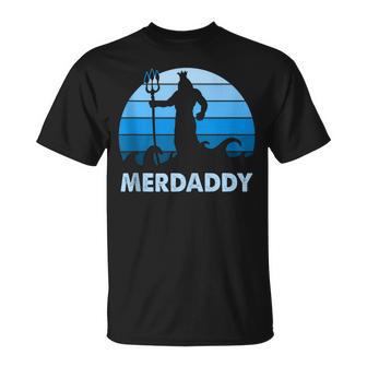Merdaddy Mermaid Security Merman Daddy Fathers Day Swimmer T-Shirt - Thegiftio UK