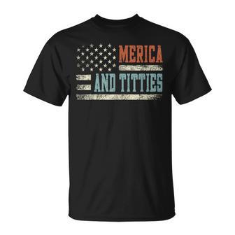Merica And Titties 4Th Of July Sunglasses Us Flag T-Shirt - Thegiftio UK