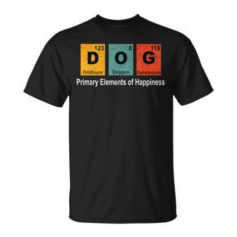 Mesa Periódica Divertida Para Profesor De Ciencia De Perrosintage Camiseta unisex - Regaloses