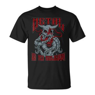 Metal Is My Religion Iintage Heavy Metal Camiseta unisex - Regaloses
