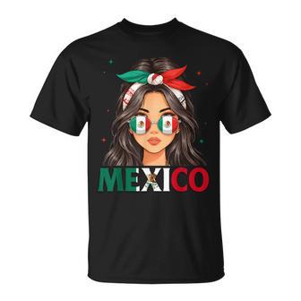 Mexico Girl Flag Proud Heritage Month Mexican T-Shirt - Thegiftio UK