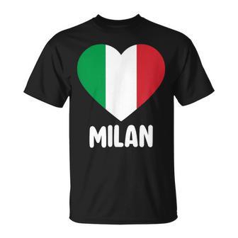Milan Italia Bandera Italiana Italia Familia Italiano Camiseta unisex - Regaloses
