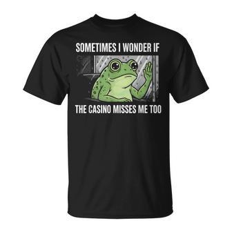 I Miss The Casino Frog Gambling Lover Betting T-Shirt - Thegiftio UK