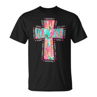 Mom Mama Mommy Mother's Day Jesus Christian Cross Tie Dye T-Shirt | Mazezy