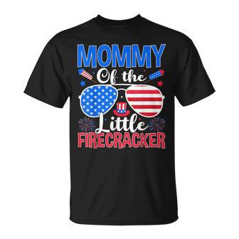 Mommy Of The Little Firecracker 4Th Of July Mom T-Shirt - Thegiftio UK