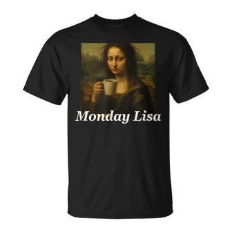 Monday Lisa Kaffee Trinken Kunst Geschenk T-Shirt - Seseable