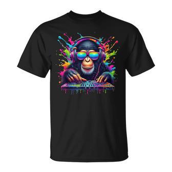 Mono Dj Neón Fiesta Rave Edm Festival Mono Camiseta unisex - Regaloses