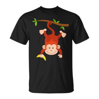 Mono Travieso Con Plátano Mono Mono Bebé Mono Niños Camiseta unisex - Regaloses