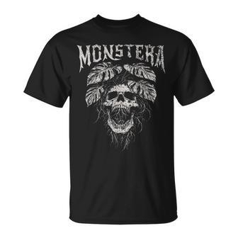 Monstera Skull Plant Lover Grunge Gardener Men T-Shirt - Thegiftio UK