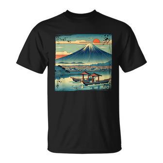 Mont Fuji Japonaisintage -Oleil Levantur La Montagne T-Shirt - Cadeauxyz