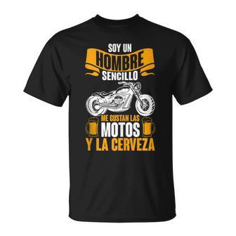 Motero Biker Motoristas Ride Me Gustan Las Motos Y La Cervez In Mangas Camiseta unisex - Regaloses