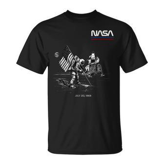 Nasaアポロミッション最初の月面着陸1969年7月20日レトロ Tシャツ - Kawaiitshirt