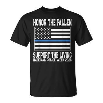 National Police Week 2026 Honor The Fallen Support Living T-Shirt - Thegiftio