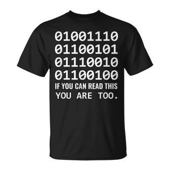 Nerd Computer Binärcode Für Entwickler & Admins In Binär T-Shirt - Seseable