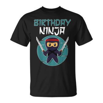 Ninjas Boy Ninja Geburtstag Junge Geburtstag Ninja T-Shirt - Seseable