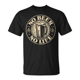 No Beer No Life ヴィンテージドリンク ビール愛好家 ビールファン向け Tシャツ - Kawaiitshirt