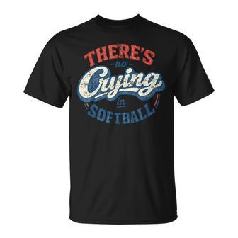 No Crying In Softball Retro Graphic T-Shirt - Thegiftio UK
