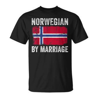 Norwegian By Marriage Norway Flag Husband Wife T-Shirt | Seseable UK