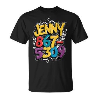 Nostalgic Jenny Phone Number 867-5309 Retro Music 80S T-Shirt - Monsterry