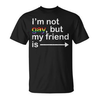 Im Not Gay But My Friend Is Lgbtq Ally Gay Pride Women T-Shirt - Thegiftio