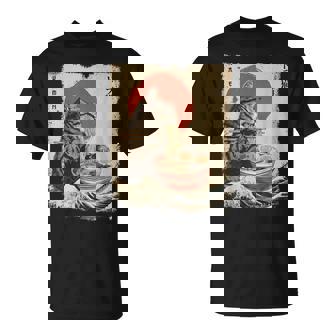 Nouilles Japonaisesintage Chat Gris Chat Tigré Ramen T-Shirt - Cadeauxyz