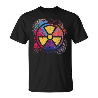 Nuclear Medicine Radiation Symbol Colorful Radiology Tech T-Shirt - Thegiftio UK