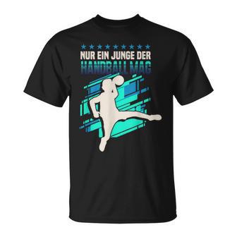 Nur Ein Junge Der Handball Mag Handball Kinder T-Shirt - Seseable