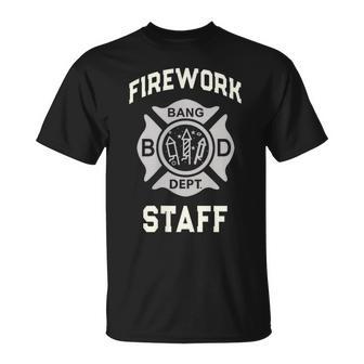 Official Firework Staff 4Th Of July Safety Crew Technician T-Shirt - Thegiftio UK