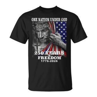 One Nation Under God 250 Years Of Freedom T-Shirt - Thegiftio UK