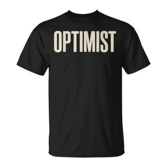 Optimist Bold Text Positive Mindset Motivation Inspiration T-Shirt | Seseable UK