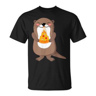 Otter Eating Pizza ea Otter Fast Food Lover Maglietta - Novitaregali