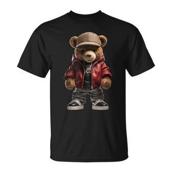 Ours En Peluche Graphique Urban Hip Hop T-Shirt - Cadeauxyz