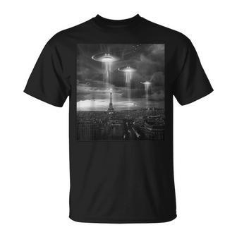 Ovnisobre París Extraterrestres Ovnis Camiseta unisex - Regaloses