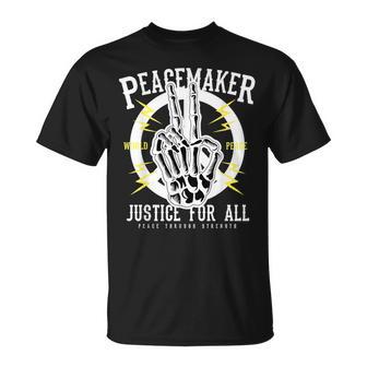 Pacificador Justicia Para Todos Paz A Través De La Fuerza Camiseta unisex - Regaloses