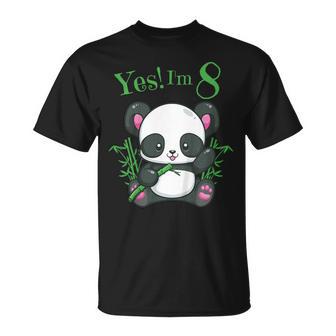Panda 8Th Birthday T Girls Age 8 Maglietta - Novitaregali