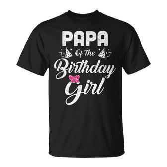 Papa Of The Birthday Girl Granddaughter Matching Family T-Shirt - Thegiftio UK