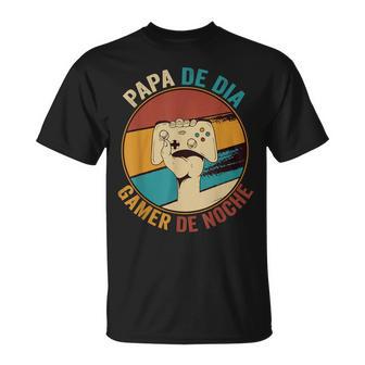 Papa De Dia Gamer De Noche Regalo Para Padre Día Del Padre Camiseta unisex - Regaloses