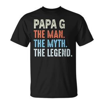 Papa G Man The Myth The Legend Vintage Father's Day T-Shirt - Thegiftio UK