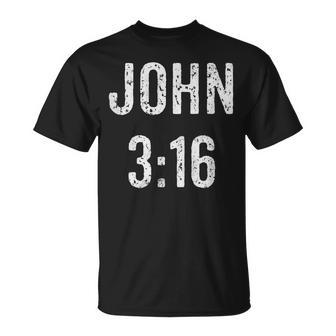 Para Hombre Cristiano Con Aspecto Grunge John 3 Camiseta unisex - Regaloses