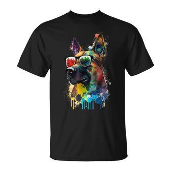 Pastor Belga Malinois Perro Paseando Dueño De Perro Camiseta unisex - Regaloses