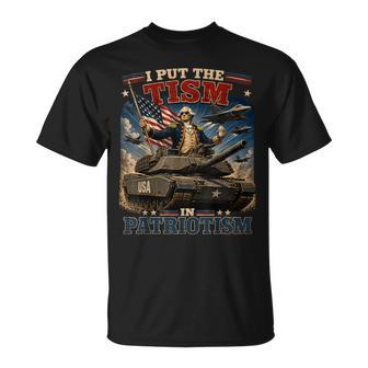 Patriotic 4Th Of July Meme I Put The Tism In Patriotism T-Shirt - Thegiftio UK