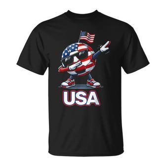 Patriotic American Soccer Ball 4Th Of July T-Shirt - Thegiftio UK