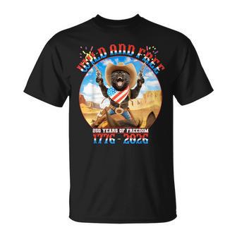 Patriotic Black Cat 250 Years Of Freedom 1776 2026 T-Shirt - Thegiftio UK