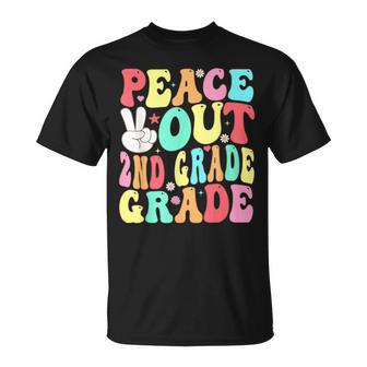 Peace Out 2Nd Grade Graduation Last Day Of School Teacher T-Shirt - Monsterry