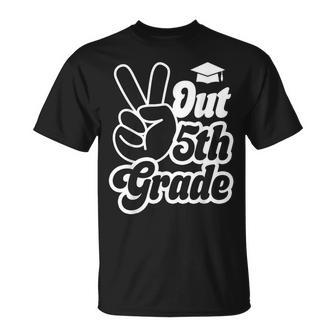 Peace Out 5Th Grade Last Day School 2025 T-Shirt - Thegiftio UK